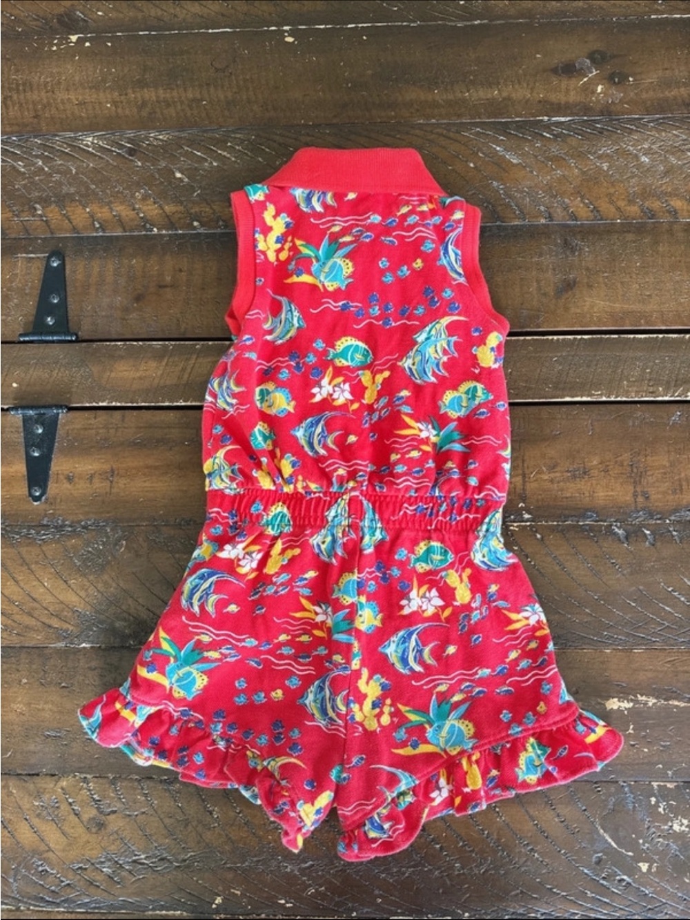 Ralph Lauren Coastal Print Frilly Romper 12 months - Picture 2 of 5